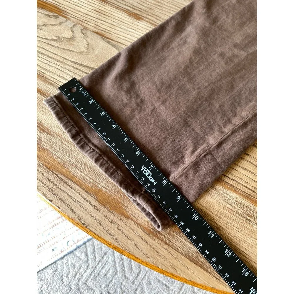 Arizona Jean Co High Rise Skater Jean Juniors 9 Brown Denim Wide Leg